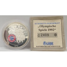 GERMANY 1992 . COMMEMORATIVE OLYMPIC . PROOF COIN . WITH CERTIFICATE